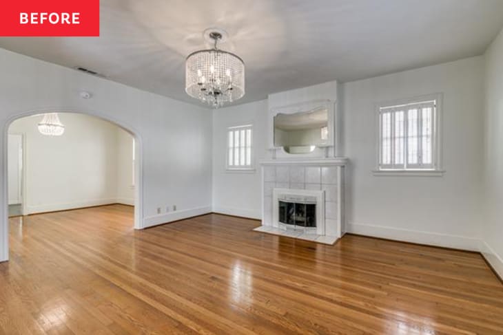 Empty living room before home staging.