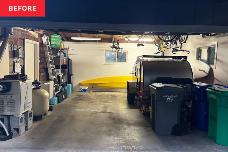 Garage before organizing.