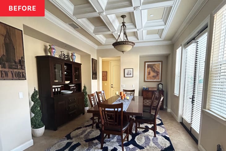 Pendant above dining table.