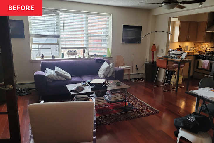 Manhattan apartment living room before home staging