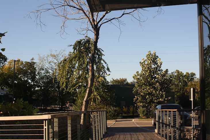 Deck path to parking lot