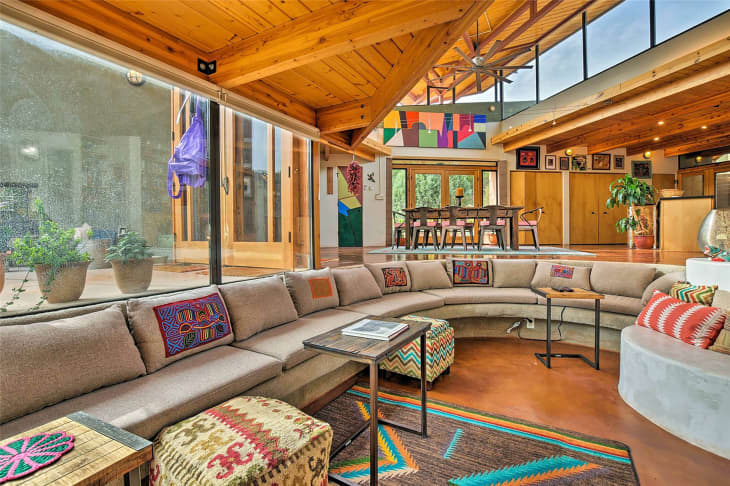 Conversation pit in New Mexico home.