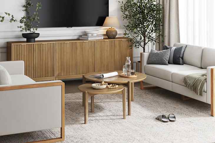 Living room with Nathan James furniture