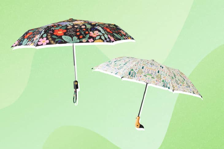 Flower-printed spring umbrellas
