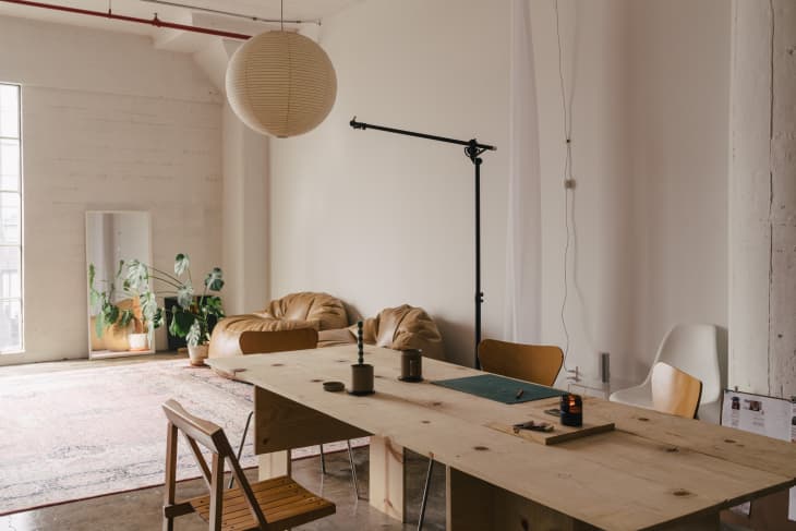 Metahaiku studio space with handmade furniture