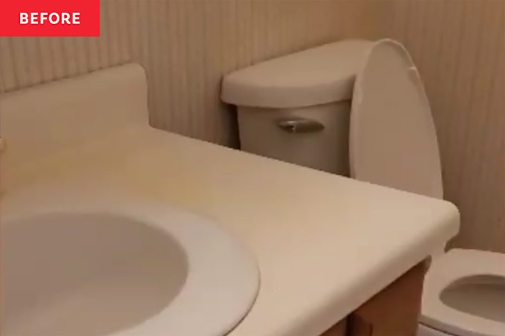 Vanity before renovation.