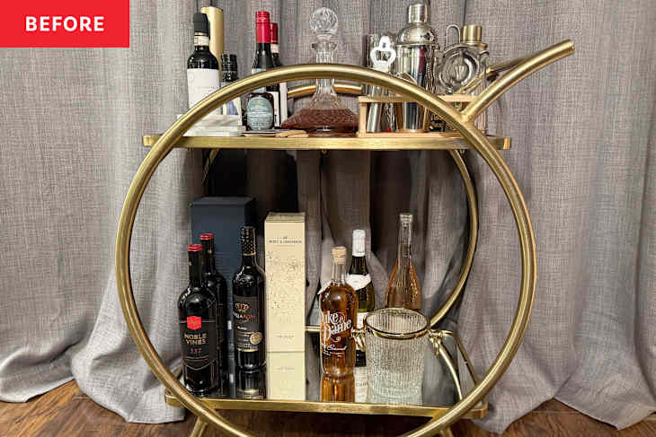 Under cabinet light added to accent furniture.