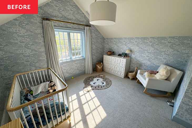 Storage in Tan France's children's rooms.