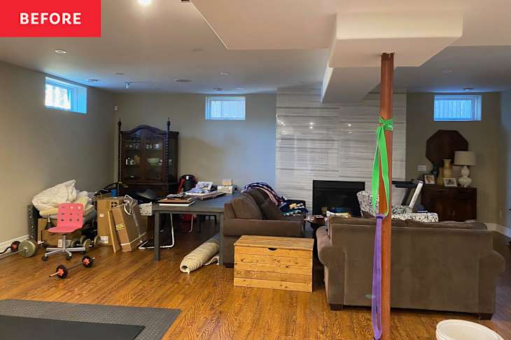 Basement before renovation.