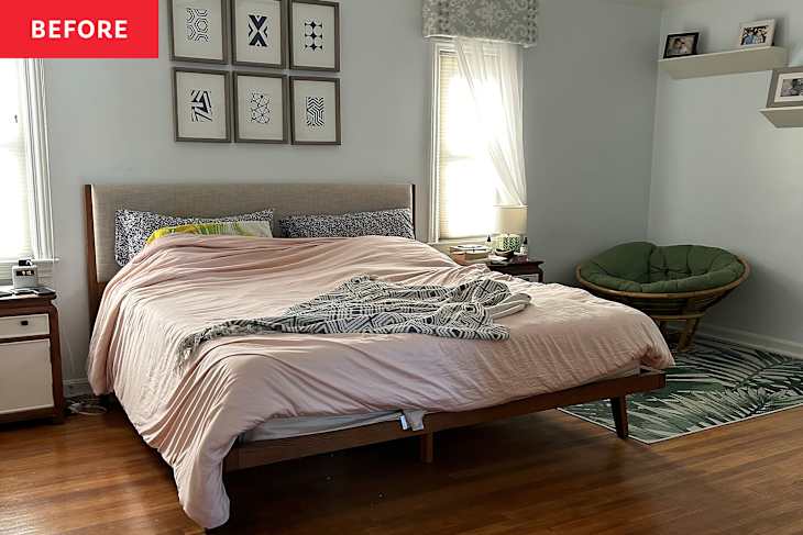 Bedroom before renovation.