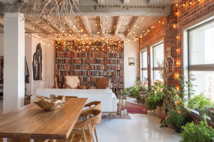 Using outdoor string lights inside sale