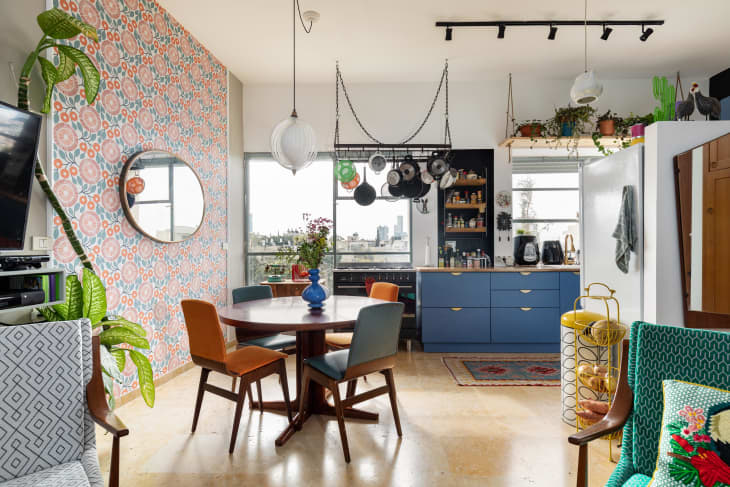 View of Renter Solution's Colorful Rental Apartment Decor | Apartment Therapy