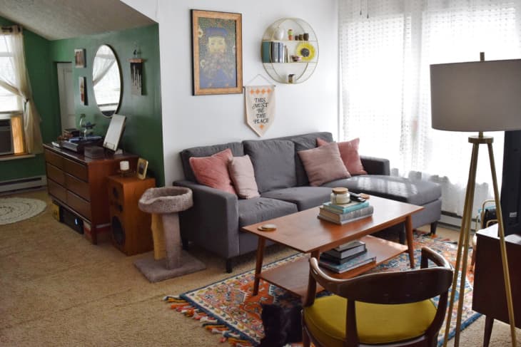 Image showcasing Studio Apartment Mid-Century Modern Vintage Inspiration | Apartment Therapy