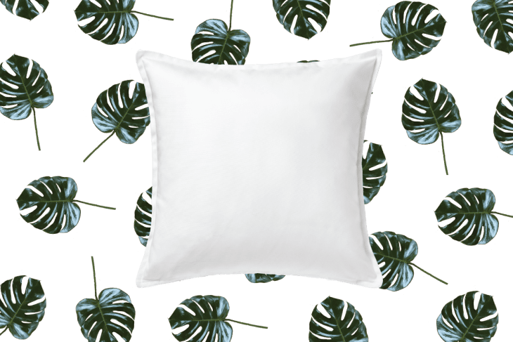 How to Give a 4 IKEA Pillow a Palm Patterned Makeover Apartment