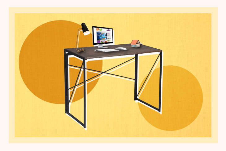 Best Foldable No Assembly Desk on Amazon Apartment Therapy