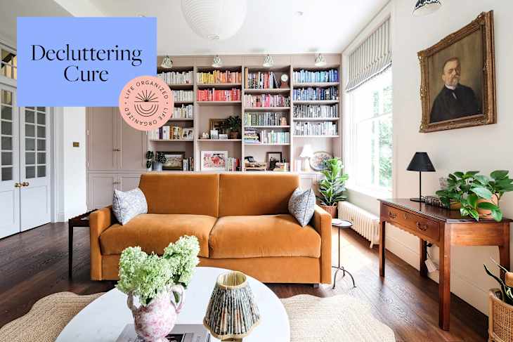 Illustration of Living Room Decluttering Project