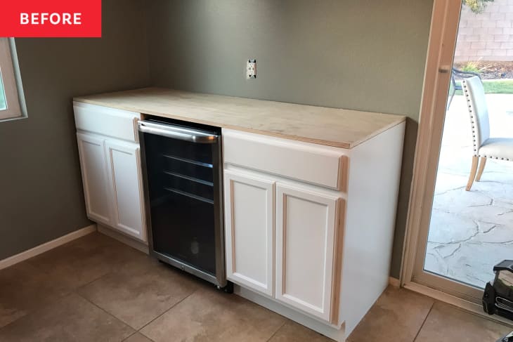 Coffee bar cabinet shop diy