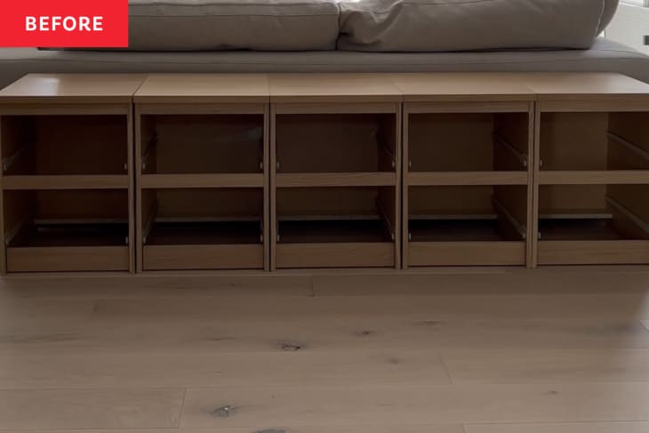 IKEA MALM Hack Oversized Storage Before and After Photos