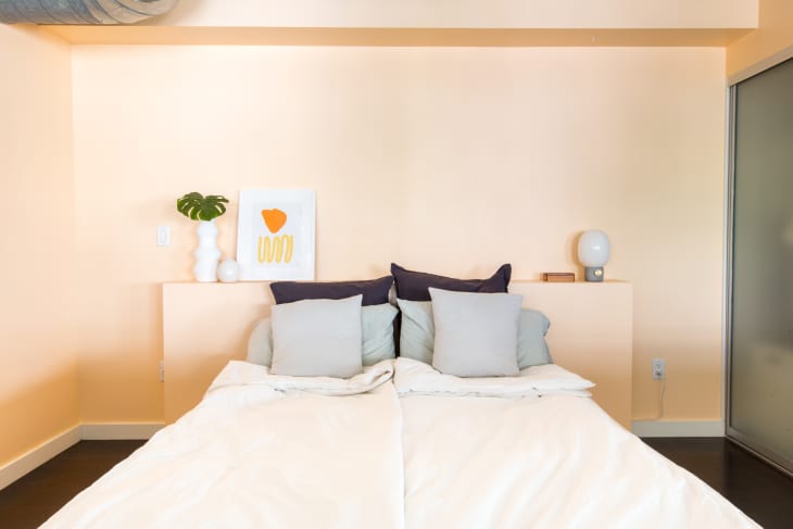 Minimal, Renter-Friendly DIY Headboard Project | Apartment Therapy