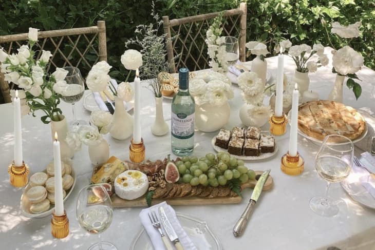 Glass table candle holders deals