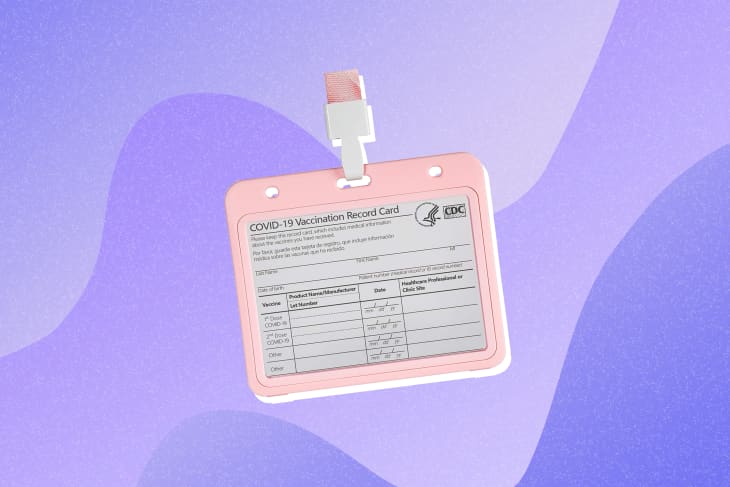 pink vaccine card holder