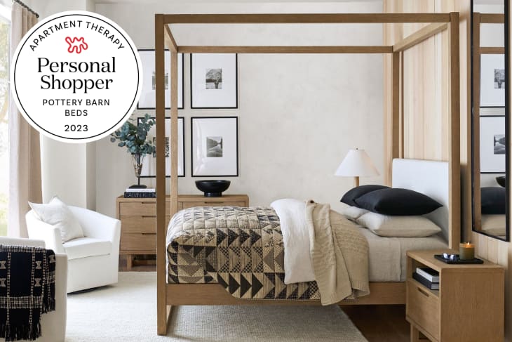 Pottery barn wooden bed frame outlet