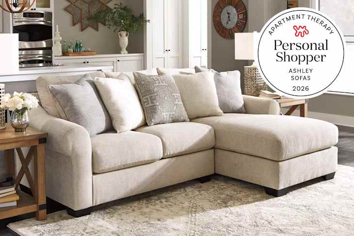 Ashley sofa with Personal Shopper 20256 seal in upper right corner of lead image.