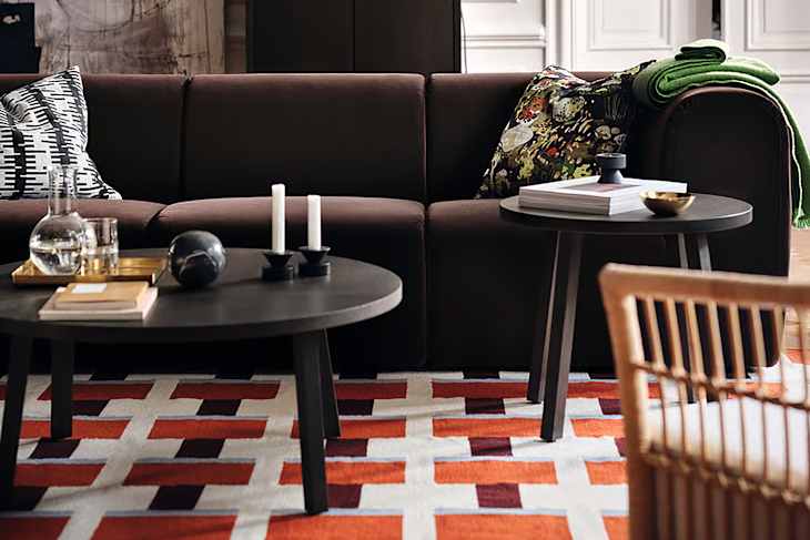 Ikea decorated living room.