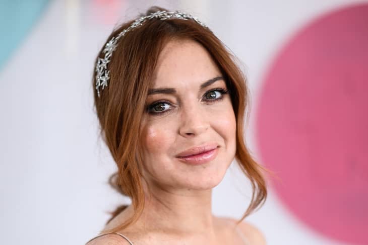 MELBOURNE, AUSTRALIA - NOVEMBER 05: Lindsay Lohan attends the Channel 10 Marquee on Melbourne Cup Day at Flemington Racecourse on November 05, 2019 in Melbourne, Australia. (Photo by James Gourley/Getty Images)