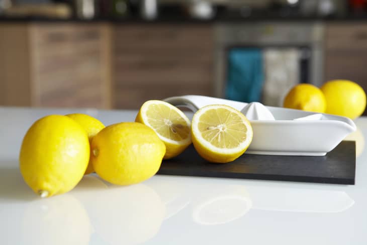 Lemon Slices Blu Kitchen Tea Towel