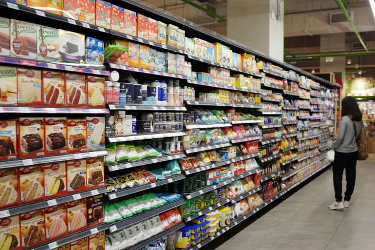 Various brands of baking ingredients on store shelf in Village Grocer Store. Village Grocer is the coolest fresh premium supermarket in Malaysia.