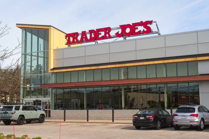 WOODMERE, OH, USA - APRIL 30, 2022: The Trader Joe's store at Eton Center, an upscale shopping area on the eastern outskirts of Cleveland; this Trader Joe's is a standalone store.