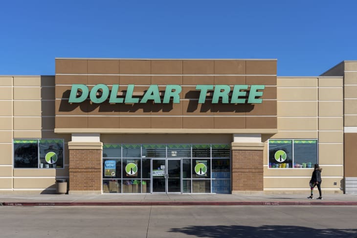 Houston, Texas, USA - March 13, 2022: A people walking into Dollar Tree store in Houston, Texas, USA on March 13, 2022. Dollar Tree is an American multi-price-point chain of discount variety stores.
