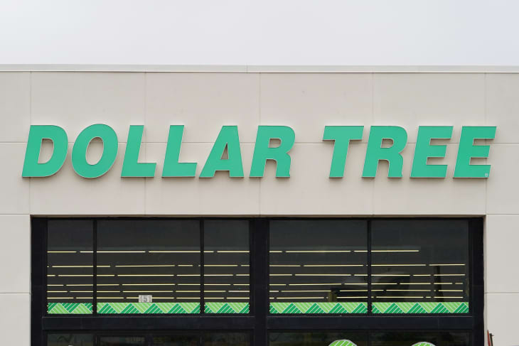 Fond du Lac, Wisconsin USA - March 14th, 2024: Dollar Tree store logo sign on a building.