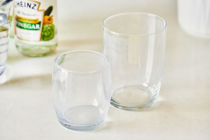 Super Cute Set of Three Vintage Drinking Glasses With Clouds