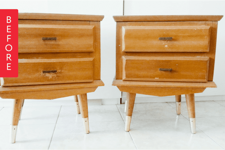 Before and After: Nightstands Kickstart a Bedroom’s Bold Color Scheme ...