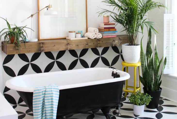 A Tiny London Bathroom Gets a Forest-Like Makeover