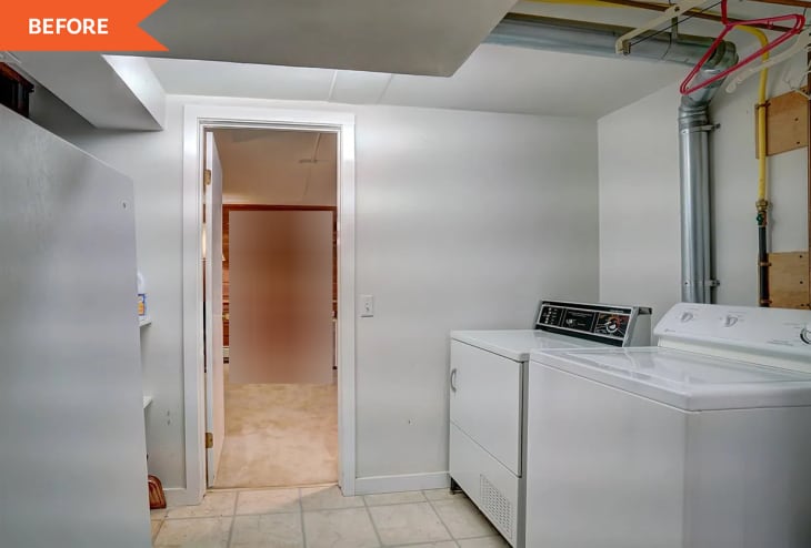 View of 3 DIY Projects Transform a Laundry Room - Before and After Laundry Room ...