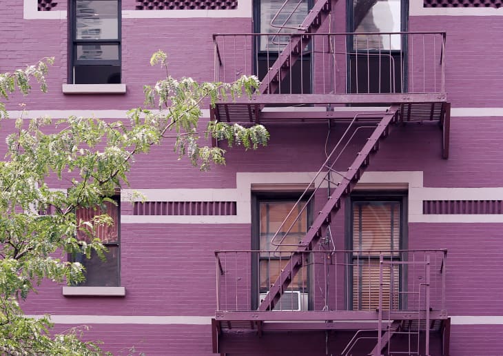 fire escape new york purple