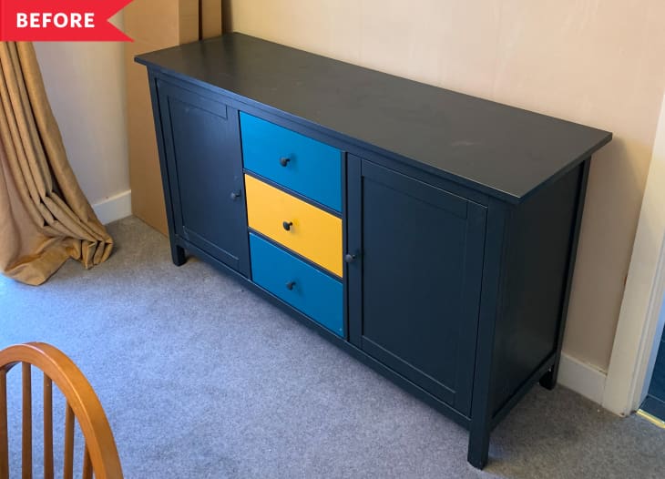Coral Painted IKEA HEMNES Flip Before and After Photos