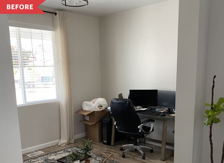 before: beige office with no decor