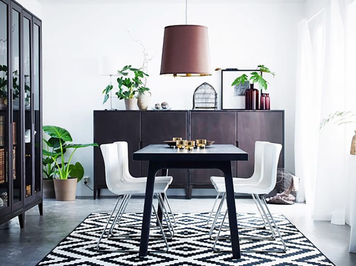 Black and white shop living room rugs