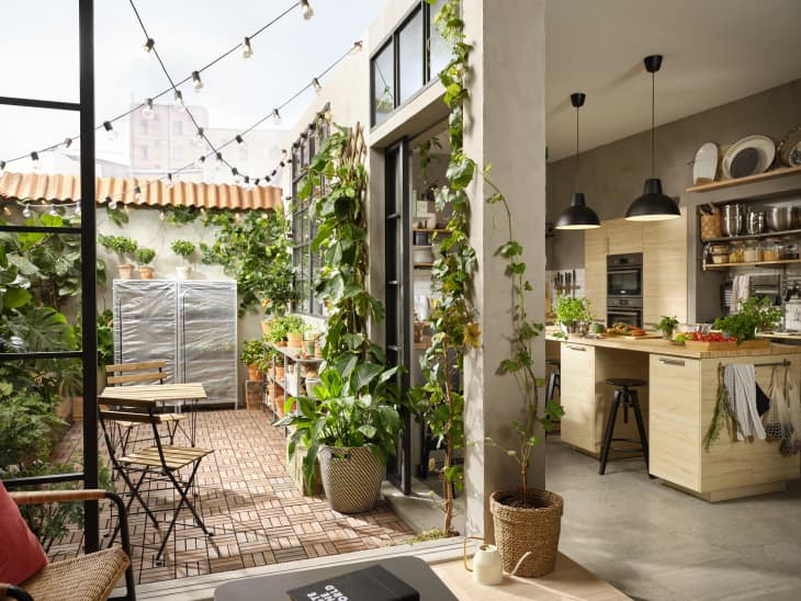 Kitchen with access to outdoor patio