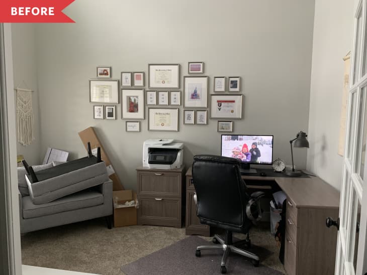 Before and After: Budget Scandinavian-Style Office Redo