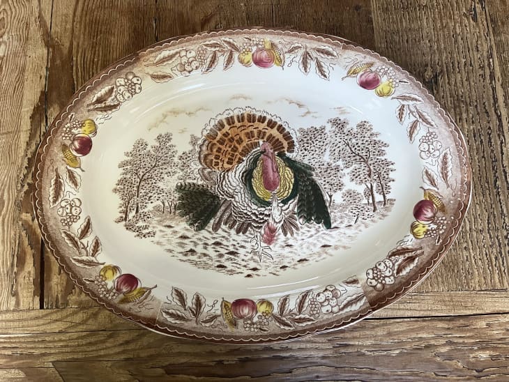 decorative thanksgiving turkey platter