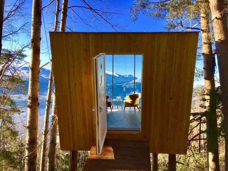 Tiny Home Tree House Glamping Rental Norway Apartment Therapy