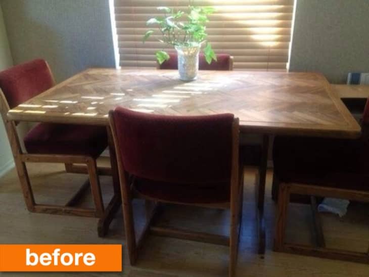 Before & After: A Heavy, Outdated Dining Table Turns Sleek and Modern ...
