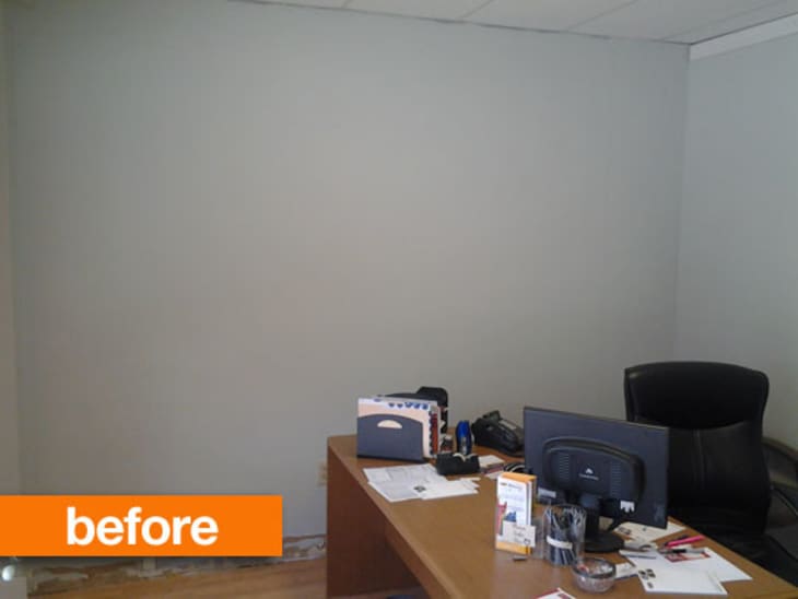 Before & After Brad & Celestyn’s Reclaimed Wood Wall Apartment Therapy