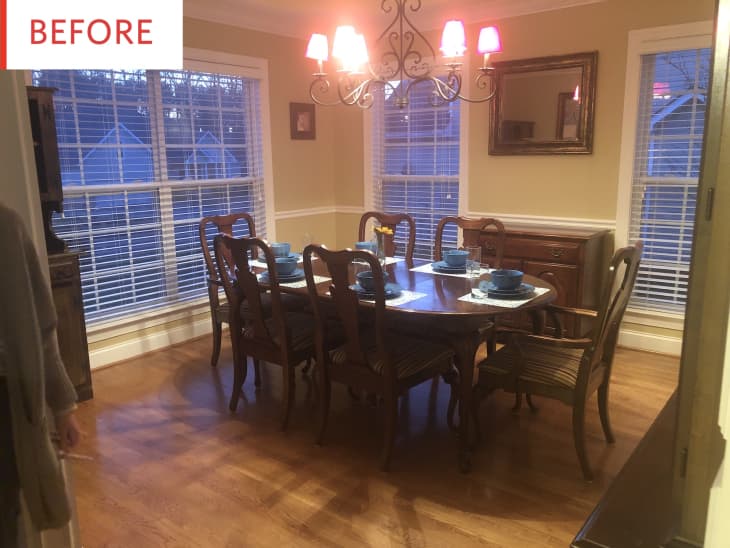 Before and After See an Outdated Dining Room with a ‘Yellow Hue’ Get a