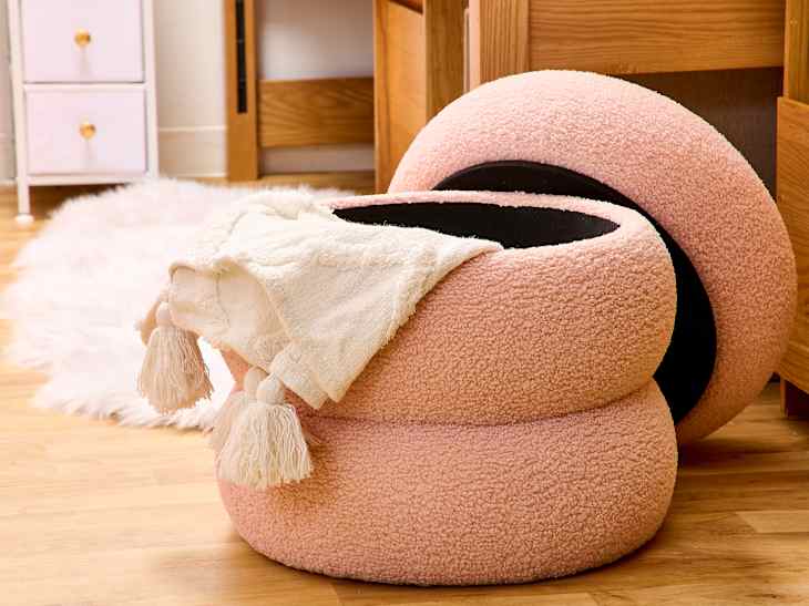 ottoman with blanket out